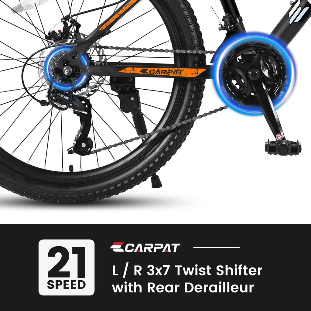 26 Inch Mountain Bike Bicycle Shimano 21 Speed Suspension Trail Commuter City