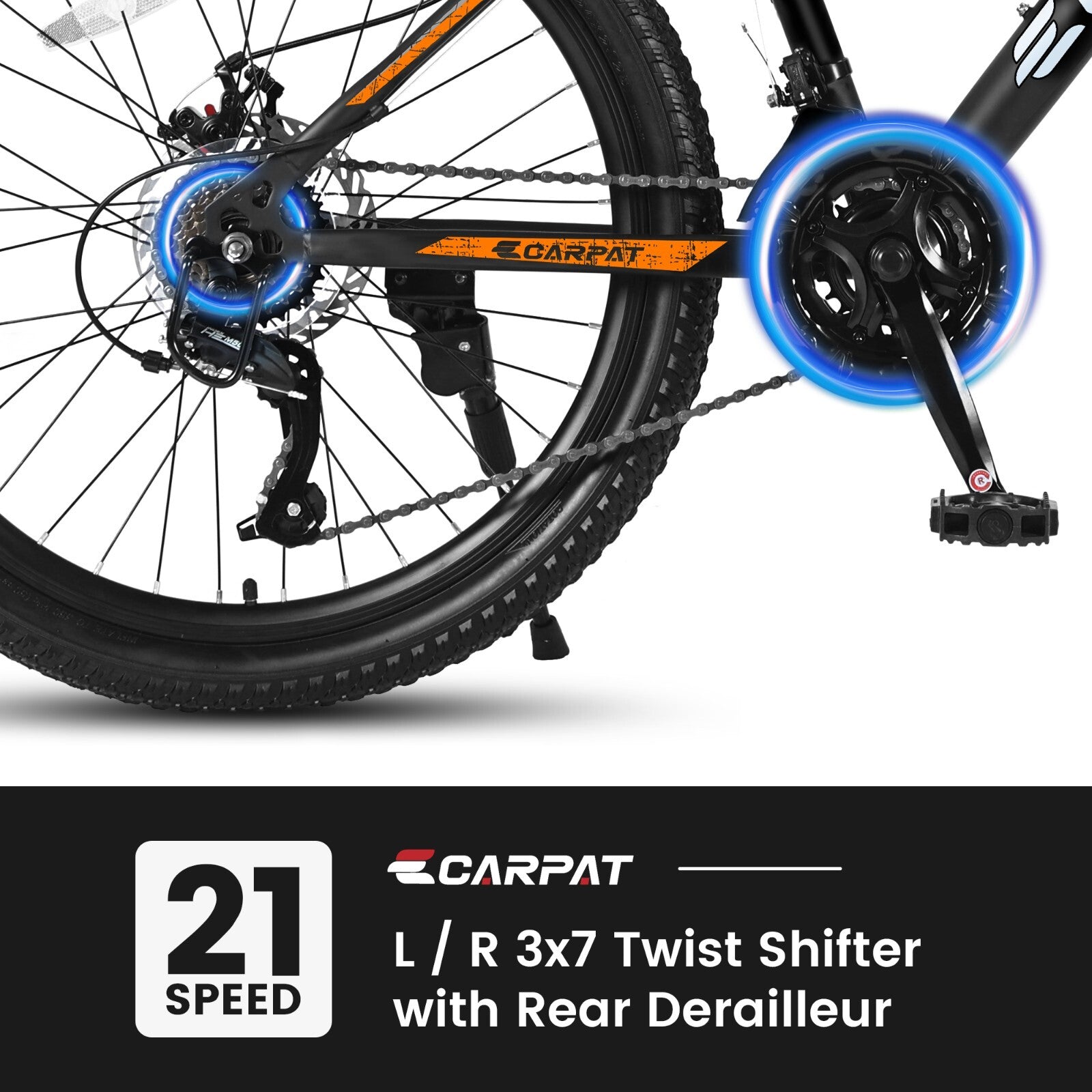 26 Inch Mountain Bike Bicycle Shimano 21 Speed Suspension Trail Commuter City